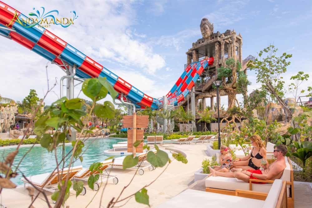 Andamanda Phuket Water Park Ticket - Thailand - Andamanda is the largest leisure and entertainment destination in Phuket. Andamanda celebrates the natural treasures of Thailand and the inspired tales of adventure from the Andaman Coastline. The Thai design is reflected in all areas, including the retail area, restaurants, cafes and event spaces. Andamanda is an impressive destination offering the senses and spirit an unforgettable experience of joy and relaxation, to visitors of all ages. Andamanda Phuket Water Park Ticket - Thailand - Image 1 of 5