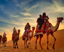 Premium Red Dunes, Camel Safari & 3 Cuisines Buffet at Al Khayma Camp - JTR Holidays