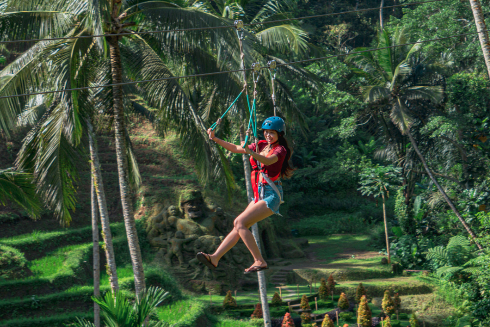 Alas Harum Swing, Skybike & Zipline Bali - Experience Bali’s premier Ubud adventure at Alas Harum Bali. Soar on the iconic Bali Swing above emerald rice terraces, pedal the suspended Skybike high over the jungle canopy, and zipline 300 m through lush rainforest. Enjoy expert guides, top-quality safety equipment, and convenient hotel transfers. Book your Alas Harum Swing, Skybike & Zipline Tour today for the ultimate Bali adventure. Alas Harum Swing, Skybike & Zipline Bali - Image 4 of 5