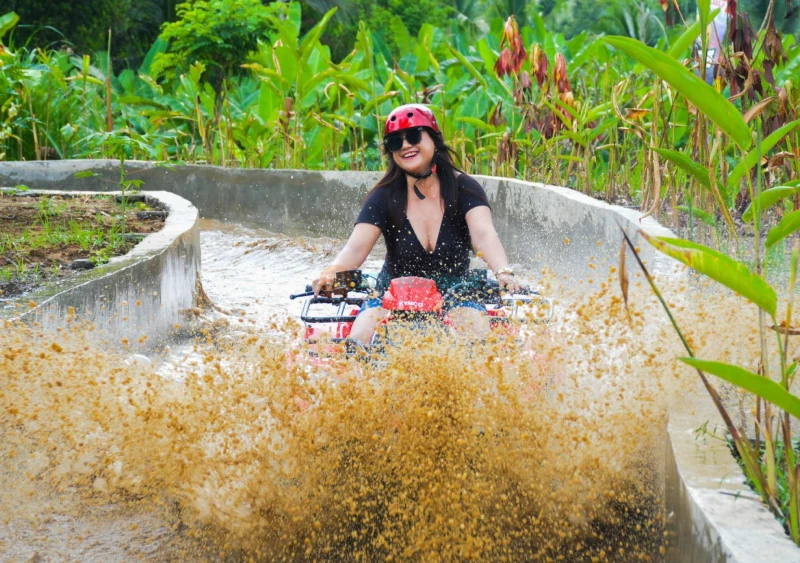 ATV Quad Bike Through Barong Cave at Dadi Bali Adventure