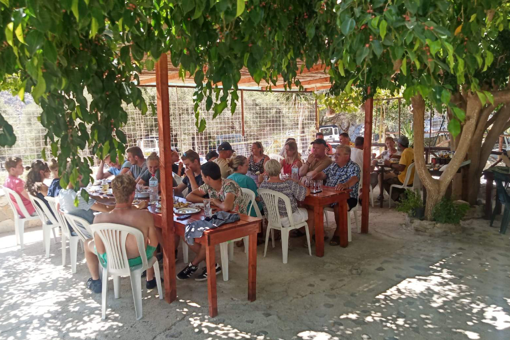 Trypiti Beach and Gorge South Crete Safari Tour - Experience the ultimate South Crete Safari Adventure with our Trypiti Beach & Gorge 4×4 Off-Road Excursion. This guided Cretan tour combines heart pounding off-road driving through the dramatic Trypiti Gorge with a visit to a secluded hidden beach on Crete’s sun drenched south coast. Swim in crystal clear waters, explore ancient Minoan and Roman ruins, and savor an authentic BBQ lunch at a traditional tavern nestled among olive groves. Capture panoramic views of the Libyan Sea, wander through charming mountain villages, and learn about local Cretan culture on this eco friendly, family friendly nature excursion. Book your South Crete Safari today for an unforgettable blend of adventure, history, and seaside relaxation. Trypiti Beach and Gorge South Crete Safari Tour - Image 4 of 5
