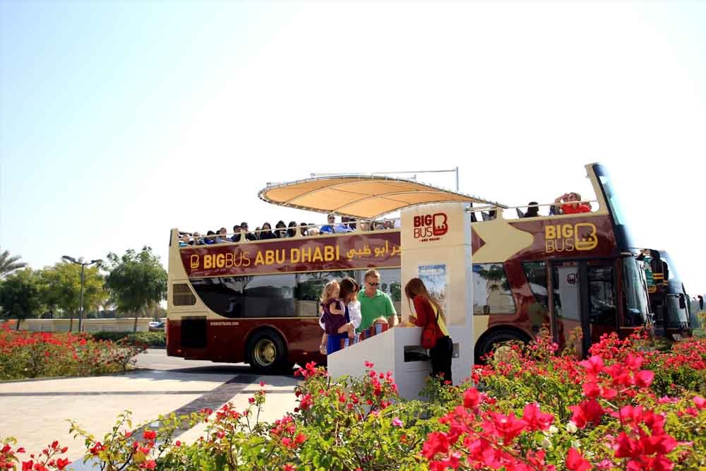 Big Bus Tour Abu Dhabi - Hop on-board the Big Bus Abu Dhabi to enjoy discovering and exploring the UAE Capital’s grand landmarks. The open-top double-decker bus provides fantastic views and a great atmosphere allowing you to enjoy Abu Dhabi’s charm. You will get to explore the majestic palaces, rich museums, historic sites, public beach, and old souks. Big Bus Tour Abu Dhabi - Image 3 of 5