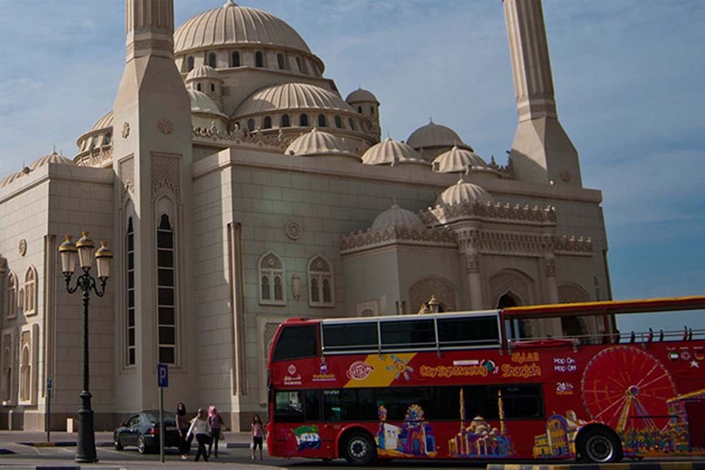 City Sightseeing - Sharjah - The City Sightseeing Sharjah tour buses provide visitors with a novel way to discover all its charms and its rich cultural heritage. A day on the on the Hop-On Hop-Off double-decker bus tour allows you to take in the most enjoyable and memorable experiences in Sharjah. Hop on and off between the 2 different bus routes and visit all of the Emirate’s famous landmarks! City Sightseeing - Sharjah - Image 4 of 5