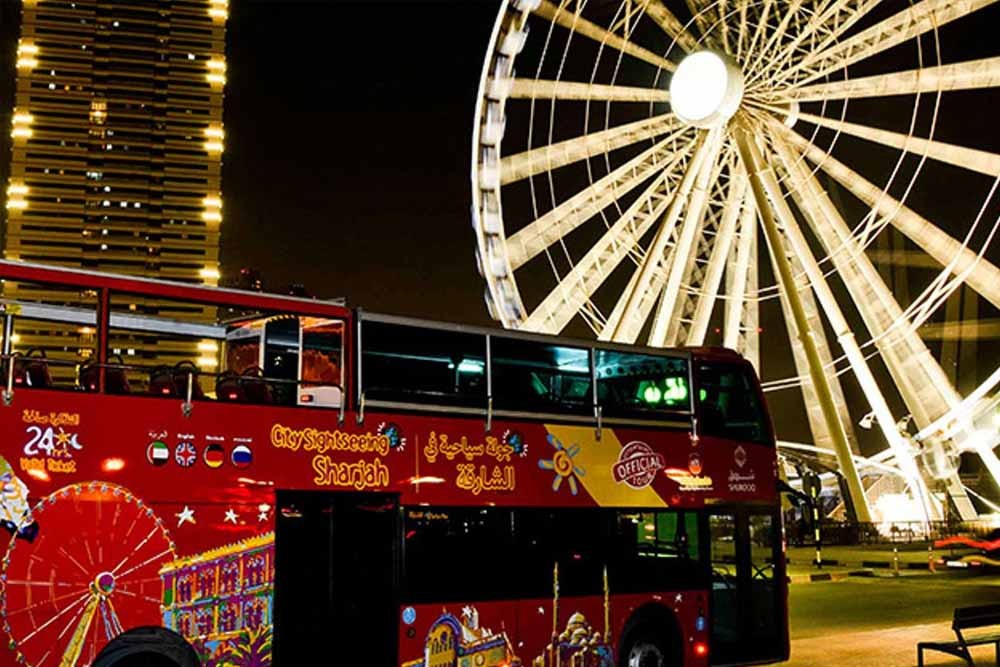 City Sightseeing - Sharjah - The City Sightseeing Sharjah tour buses provide visitors with a novel way to discover all its charms and its rich cultural heritage. A day on the on the Hop-On Hop-Off double-decker bus tour allows you to take in the most enjoyable and memorable experiences in Sharjah. Hop on and off between the 2 different bus routes and visit all of the Emirate’s famous landmarks! City Sightseeing - Sharjah - Image 5 of 5