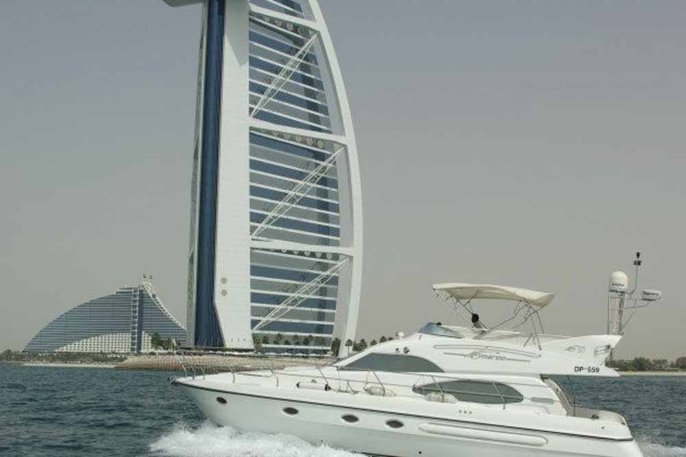 Yacht Rental Dubai Marina - 50 Ft (18 Pax) - Yacht Rental Dubai with JTR Holidays is a pleasure you will love to experience. Hire a yacht in Dubai, Get the best yacht charter price, Enjoy a luxury ride in Dubai Marina with friends and family. Yacht Rental Dubai Marina - 50 Ft (18 Pax) - Image 2 of 5