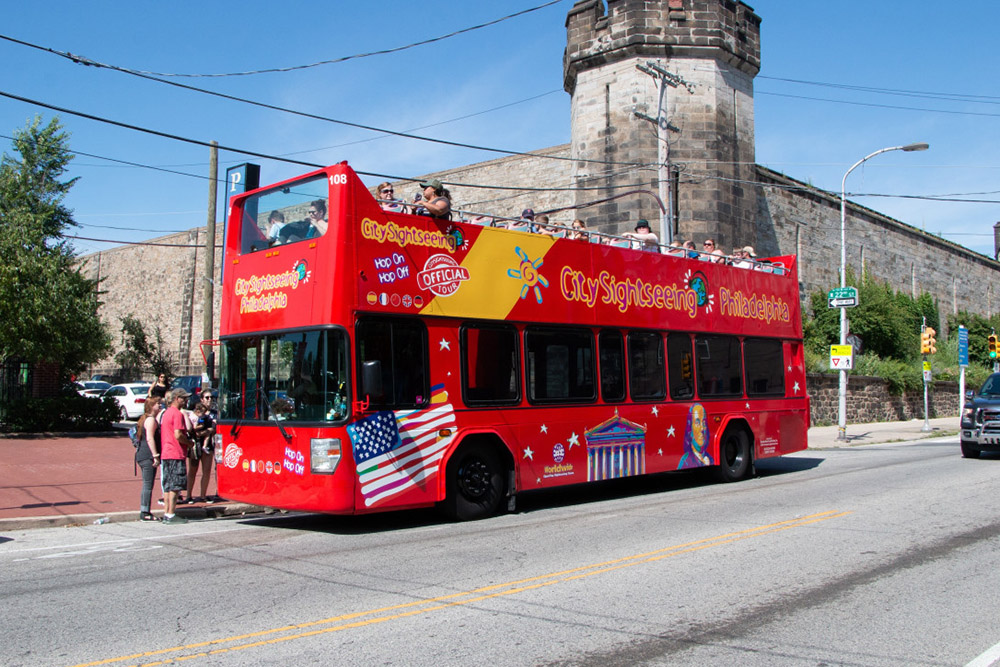 City Sightseeing Philadelphia Hop-on Hop-off Bus Tour - Discover Philadelphia with a City Sightseeing Hop-On Hop-Off Bus Tour. Visit top attractions like the Betsy Ross House, Chinatown, Love Park, and the Philadelphia Zoo. Enjoy open-top views, flexible stops, and multilingual audio commentary City Sightseeing Philadelphia Hop-on Hop-off Bus Tour - Image 1 of 5
