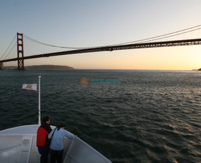 Sunset or Evening Sightseeing Boat Cruise by Red and White Fleet - Sail under the Golden Gate Bridge and past Alcatraz on a stunning San Francisco Bay sunset or evening cruise. Enjoy city skyline views with Red and White Fleet. Sunset or Evening Sightseeing Boat Cruise by Red and White Fleet - Image 2 of 5