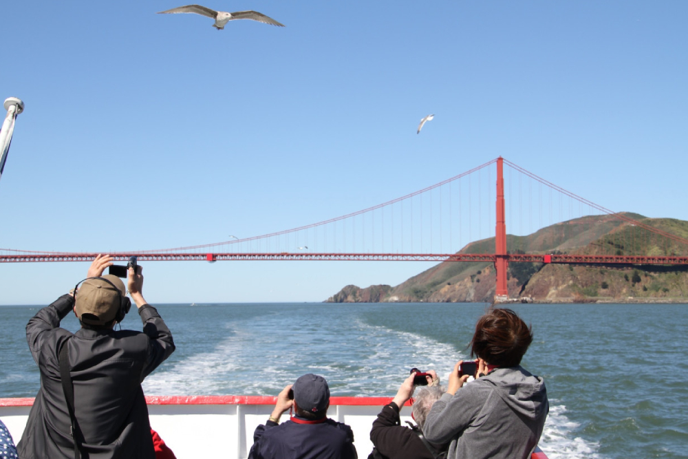 Golden Gate Sightseeing Boat Cruise by Red and White Fleet - Sail under the Golden Gate Bridge on a scenic sightseeing boat cruise with Red & White Fleet. Enjoy stunning San Francisco Bay views and iconic landmarks. Golden Gate Sightseeing Boat Cruise by Red and White Fleet - Image 3 of 5