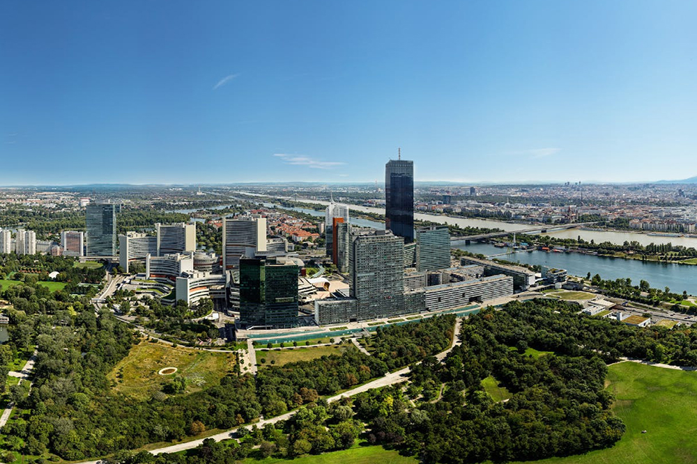 Danube Tower Ticket - Visit the Danube Tower in Vienna, Austria’s tallest landmark at 252 meters. Enjoy 360-degree panoramic views, a rotating restaurant, and indoor observation deck. A must-see attraction for sightseeing, photography, and unforgettable city views. Danube Tower Ticket - Image 3 of 5