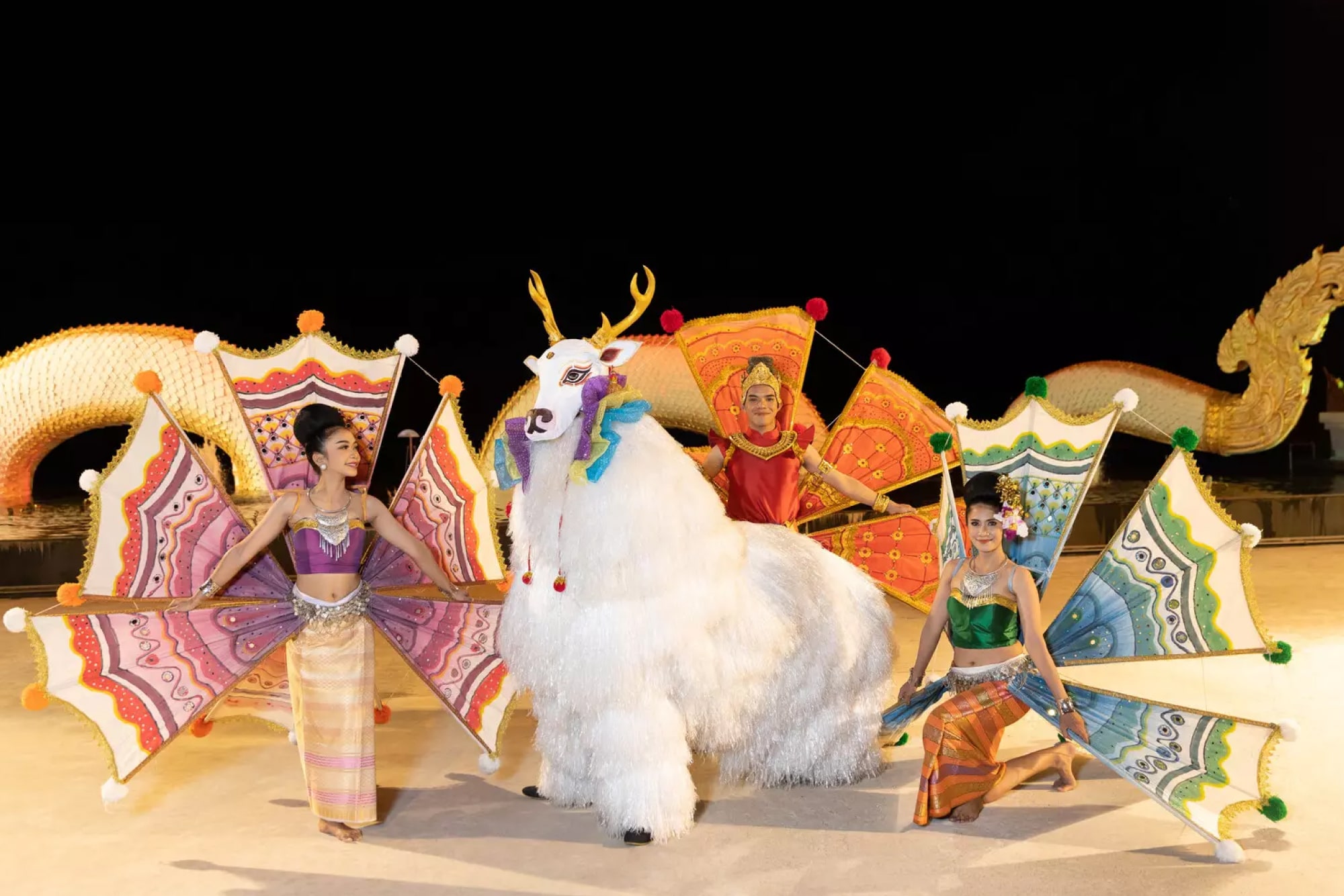 Siam Niramit Show Phuket - Siam Niramit Show Phuket offers a breathtaking journey through Thailand’s rich history and culture. The Siam Niramit Show Phuket takes you back in time, showcasing ancient Siam’s customs, rituals, and beliefs. Explore the three realms of Thai tradition, including Heaven, Hell, and the mystical Himapaan Forest, in the Siam Niramit Show Phuket. With stunning performances and beautiful visuals, the Siam Niramit Show Phuket is a must-see experience for all who visit Phuket. Discover the magic of Siam Niramit Show Phuket and dive deep into Thailand’s cultural heritage. Siam Niramit Show Phuket - Image 3 of 5