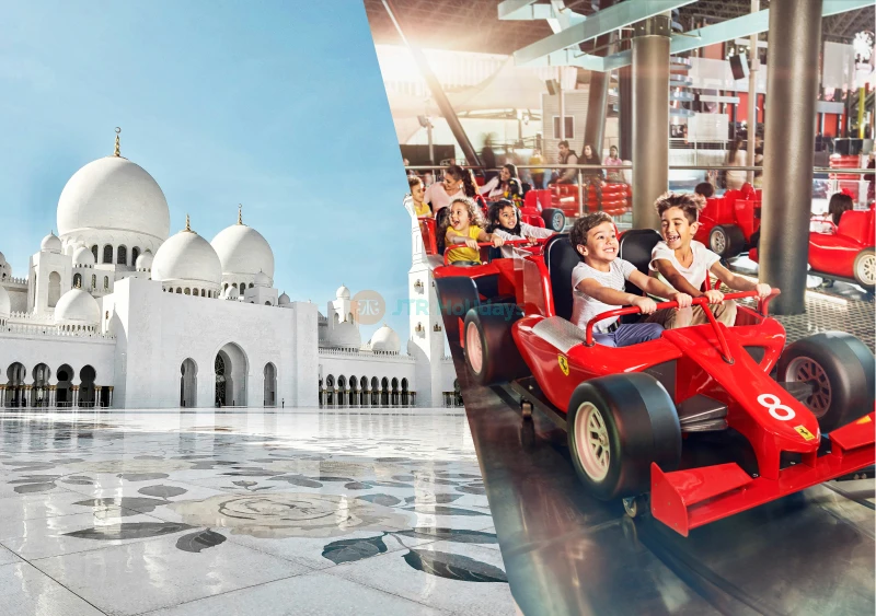Abu Dhabi Day Tour from Dubai: Sheikh Zayed Grand Mosque & Ferrari World Ticket
