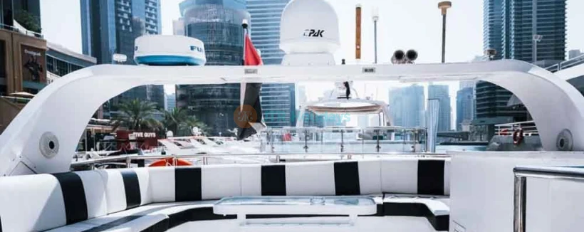 Mercury-66 Yacht Ride Dubai Marina (33 Pax) - Take the Mercury 66 yacht for a private party and explore the new part of Dubai. The luxury Mercury yacht is specially designed for special events and exclusive parties. Explore the beautiful Dubai Marina full of the world's most luxurious properties, skyscrapers, five-star hotels, private beaches, and much more in the open sea around Palm Jumeirah, Atlantis, and Burj Al Arab. Mercury-66 Yacht Ride Dubai Marina (33 Pax) - Image 3 of 5
