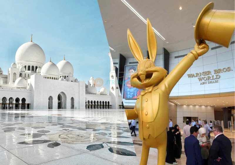 Abu Dhabi Day Tour from Dubai: Sheikh Zayed Grand Mosque & Warner Bro Ticket