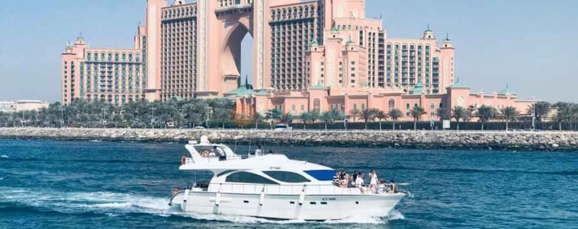 Mercury-66 Yacht Ride Dubai Marina (33 Pax) - Take the Mercury 66 yacht for a private party and explore the new part of Dubai. The luxury Mercury yacht is specially designed for special events and exclusive parties. Explore the beautiful Dubai Marina full of the world's most luxurious properties, skyscrapers, five-star hotels, private beaches, and much more in the open sea around Palm Jumeirah, Atlantis, and Burj Al Arab. Mercury-66 Yacht Ride Dubai Marina (33 Pax) - Image 4 of 5