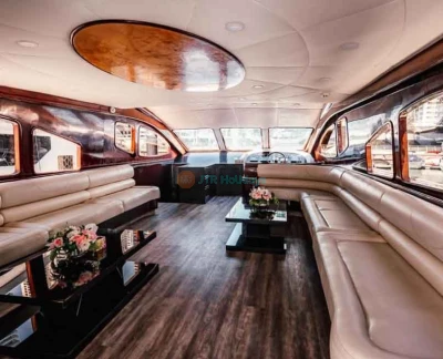Mercury-66 Yacht Ride Dubai Marina (33 Pax) - Take the Mercury 66 yacht for a private party and explore the new part of Dubai. The luxury Mercury yacht is specially designed for special events and exclusive parties. Explore the beautiful Dubai Marina full of the world's most luxurious properties, skyscrapers, five-star hotels, private beaches, and much more in the open sea around Palm Jumeirah, Atlantis, and Burj Al Arab. Mercury-66 Yacht Ride Dubai Marina (33 Pax) - Image 5 of 5