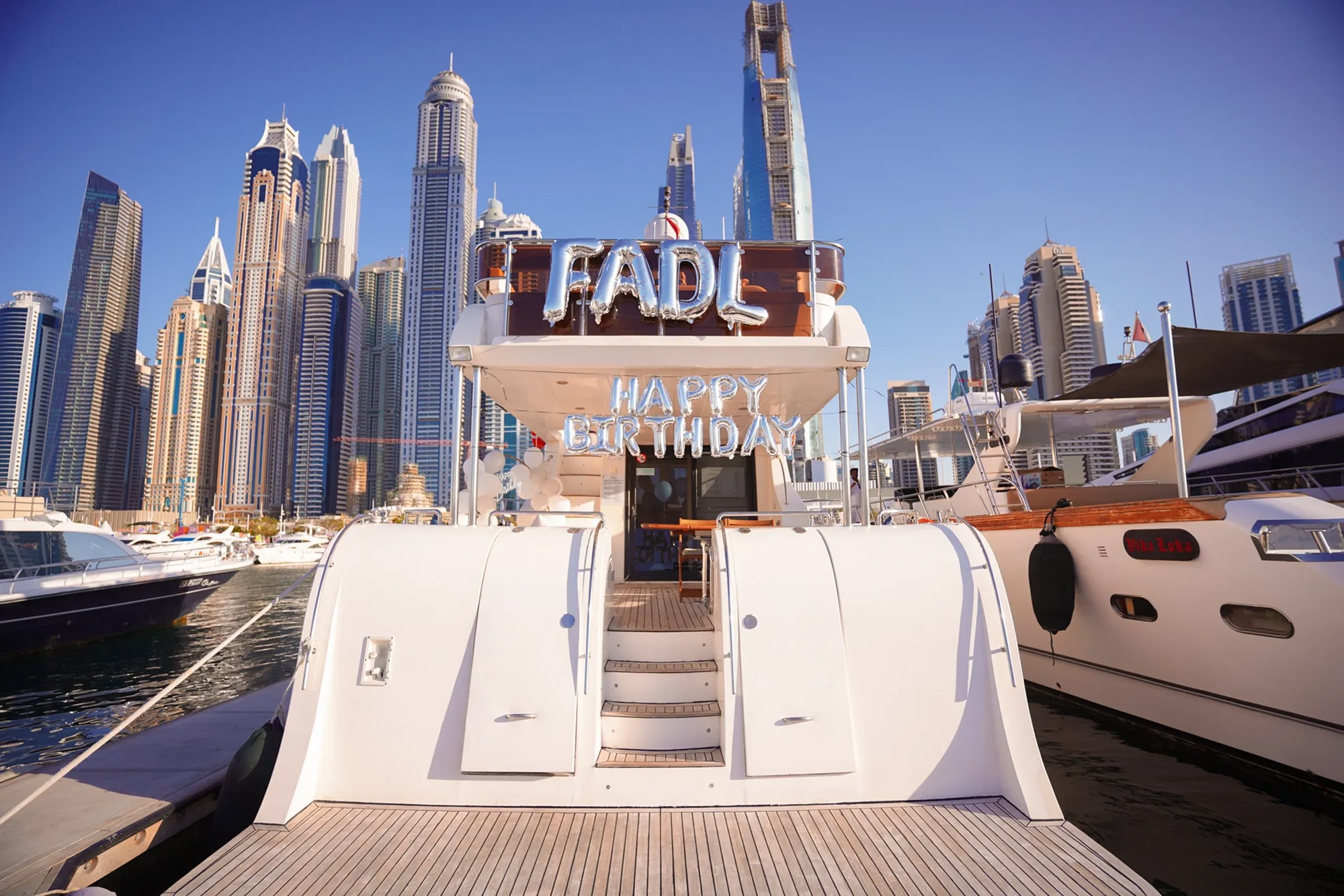Yacht Birthday Party In Dubai (18 Pax) - Celebrate your birthday party in Luxury Yacht. Take the 50 feet royal yacht for a private party and explore the new part of Dubai. The luxury 50 feet yacht is specially designed for special events and exclusive parties. Yacht Birthday Party In Dubai (18 Pax) - Image 3 of 5