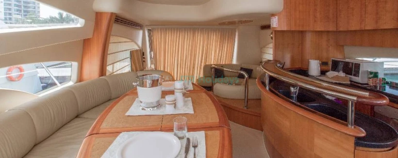 Luxury 62 Ft Yacht Ride Dubai Marina - Experience Luxury at every step with us. Come aboard our charter and experience the time of your life. Yacht Rental Dubai, yacht party. hire private luxury. This lavish Dubai Yacht starts from Dubai Marina Yacht Club. Explore the major landmarks like Palm Jumeirah Island, Atlantis the palm, Burj Al Arab, blue water, skyline, and beautiful private beaches. Luxury 62 Ft Yacht Ride Dubai Marina - Image 3 of 5