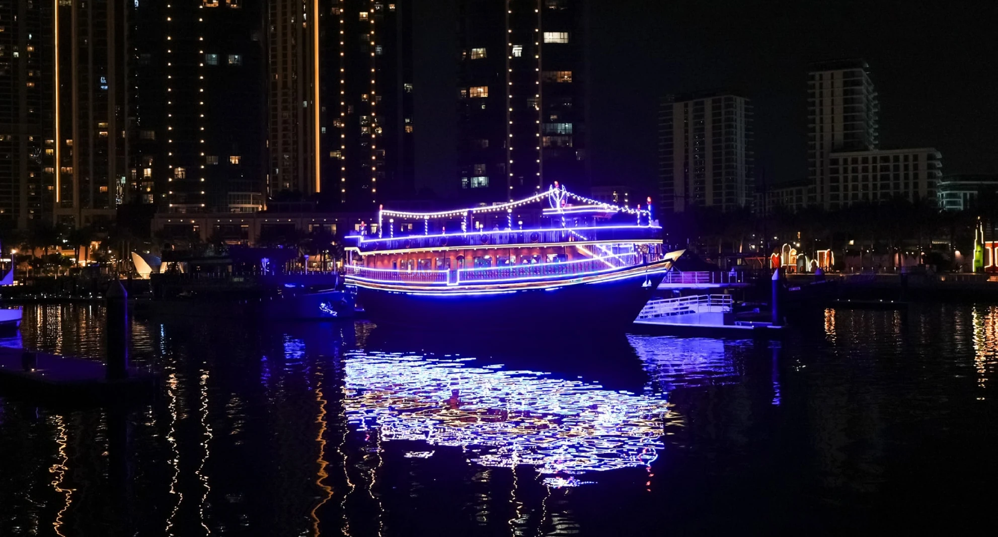 Dubai water Canal Dinner Cruise - Image 1 of 5