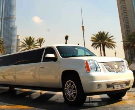 Limo Ride Dubai - GMC Asanti Limo Dubai - Limo for group Booking - JTR Holidays