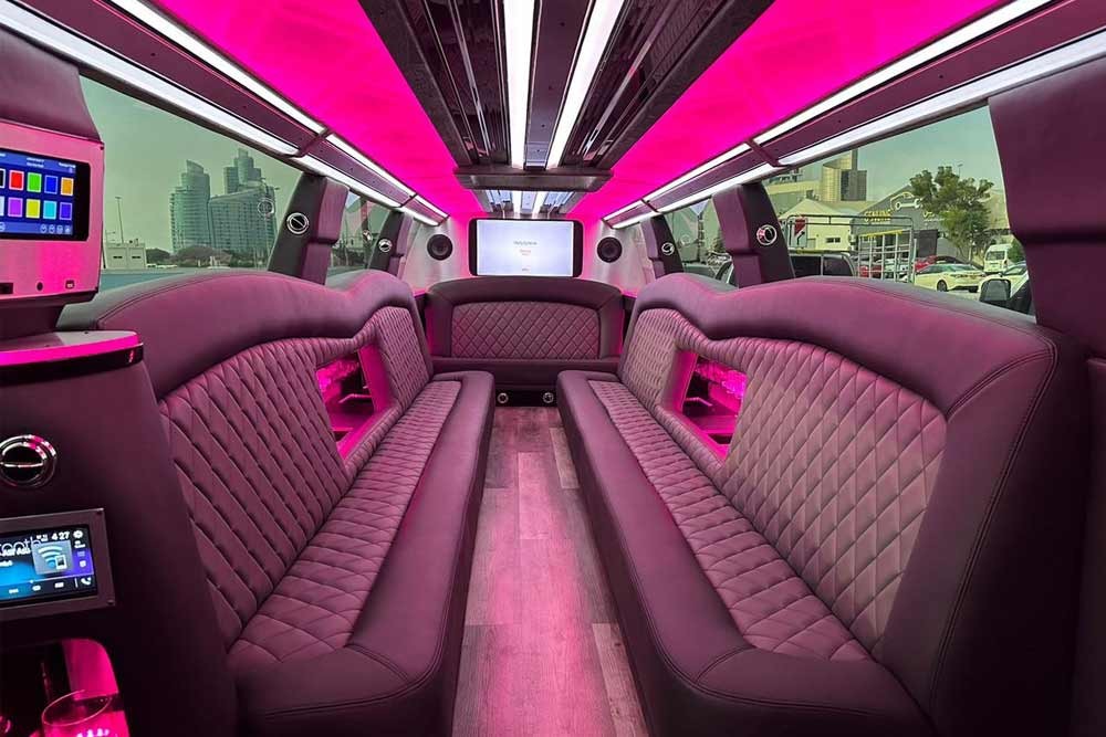 2024 Chevy Suburban Kohinoor Black Limousine (20 pax) - Explore Dubai in luxury with JTR Holidays' Limousine Tour! Experience the best deals for Limousine ride tours at unbeatable prices. Discover Limousine Rentals in Dubai with us 2024 Chevy Suburban Kohinoor Black Limousine (20 pax) - Image 3 of 5