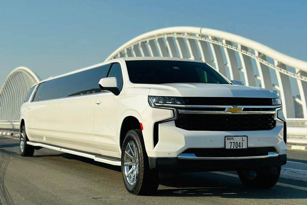 2024 Chevy Suburban Titanium White Limousine (20 pax) - Image 3 of 5
