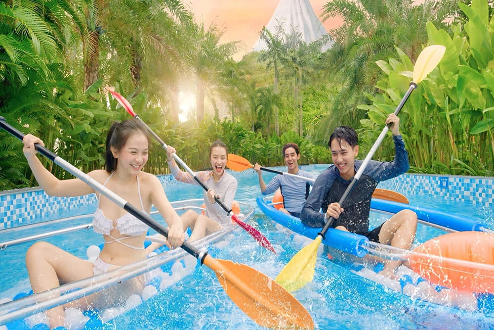 Mikazuki Water Park Ticket in Da Nang - Experience Vietnam’s first Japanese style indoor hot water park. Enjoy thrilling slides, relax at Mikazuki Onsen, and savor authentic Japanese cuisine. Mikazuki Water Park Ticket in Da Nang - Image 1 of 5