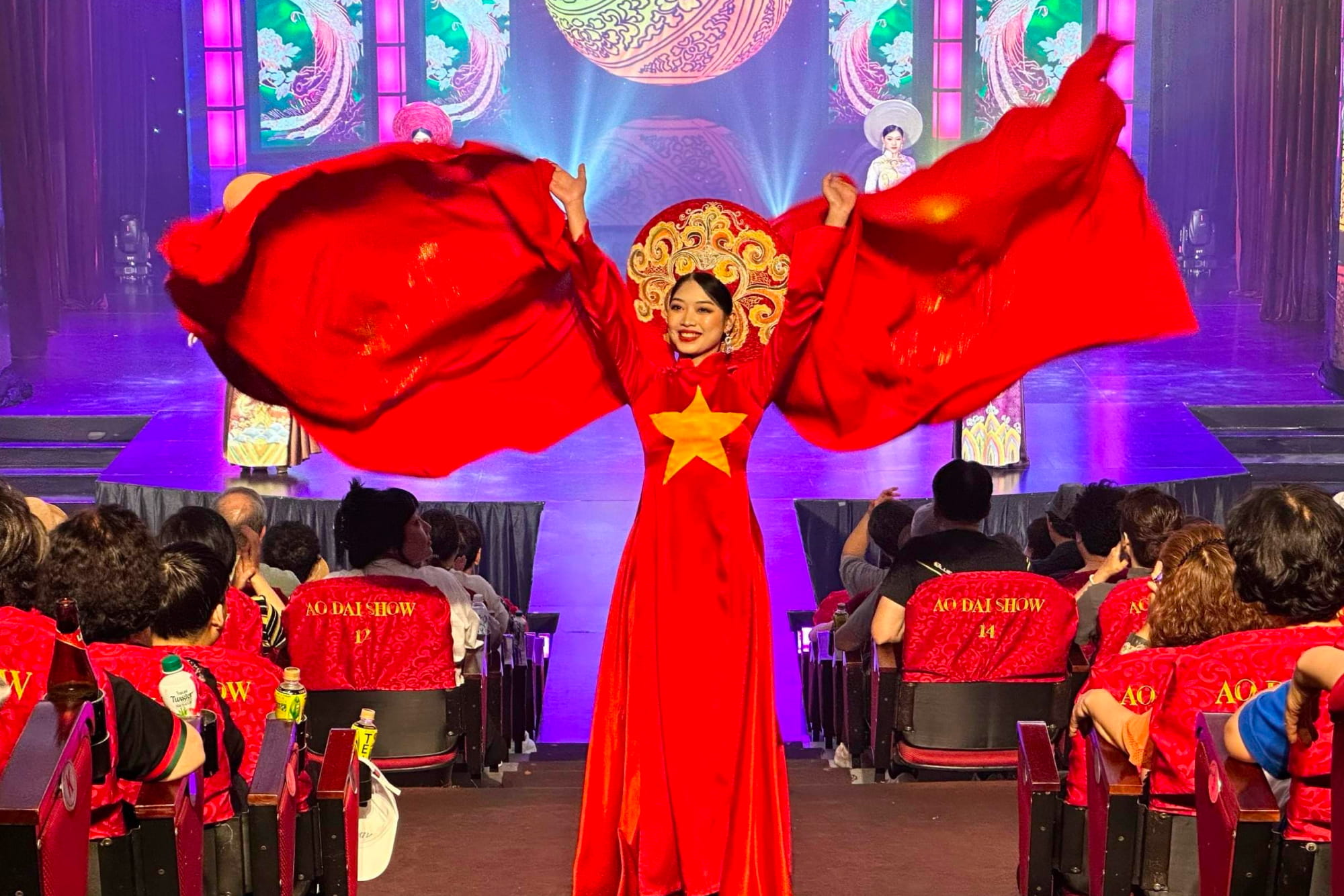 岘港奥黛秀门票 - 观看岘港奥黛表演,重温阮朝宫廷文化,欣赏皇家服饰、民间舞蹈、武术,以及19:45举行的60分钟表演。 岘港奥黛秀门票 - 图片 2 的 5