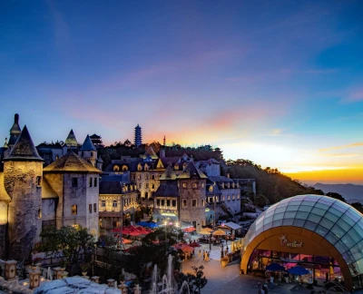 Sun World Ba Na Hills Ticket - Book Sun World Ba Na Hills tickets near Da Nang scenic cable car, Golden Bridge, gardens, free 1901 voucher, night shuttle times & daily opening hours. Sun World Ba Na Hills Ticket - Image 5 of 5