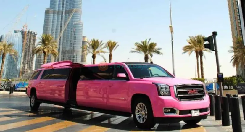 Pink Panther GMC Limo Dubai - (20 Pax) - Image 1 of 7