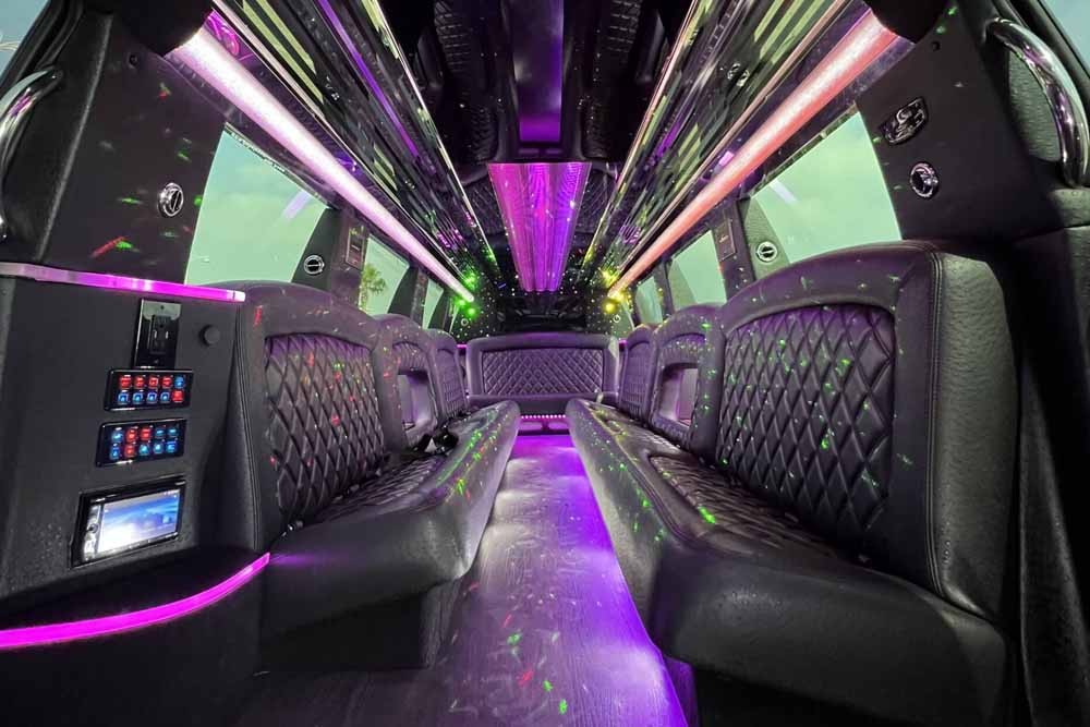 Cadillac Escalade White Panther - (21 Pax) - The stretch limousine Dubai ride is one of the most favorite rides for all visitors from all around the world. It’s a perfect way to take one of the most luxurious rides with your friends and family and explore the main highlights of Dubai. Limousine Dubai is highly recommended for couples, family and group events. These luxury limousines are specially designed for such events as a proposal, honeymoon couple, birthday parties and other special occasions like valentine's day. Cadillac Escalade White Panther - (21 Pax) - Image 5 of 5