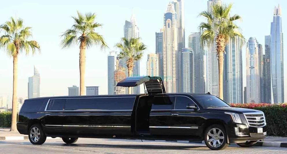 Cadillac Escalade Black Panther - (20 Pax) - Take Limousine Dubai, sit back in the most comfortable and luxurious stretch limousine and explore each corner of the City. This luxury limo ride is the best way to explore the highlights of Dubai from the comfort of a seat. Our Cadillac Escalade Black Panther limousine capacity is 24 passengers. Limousine ride in Dubai can be booked as per the size of the group. Cadillac Escalade Black Panther - (20 Pax) - Image 1 of 5