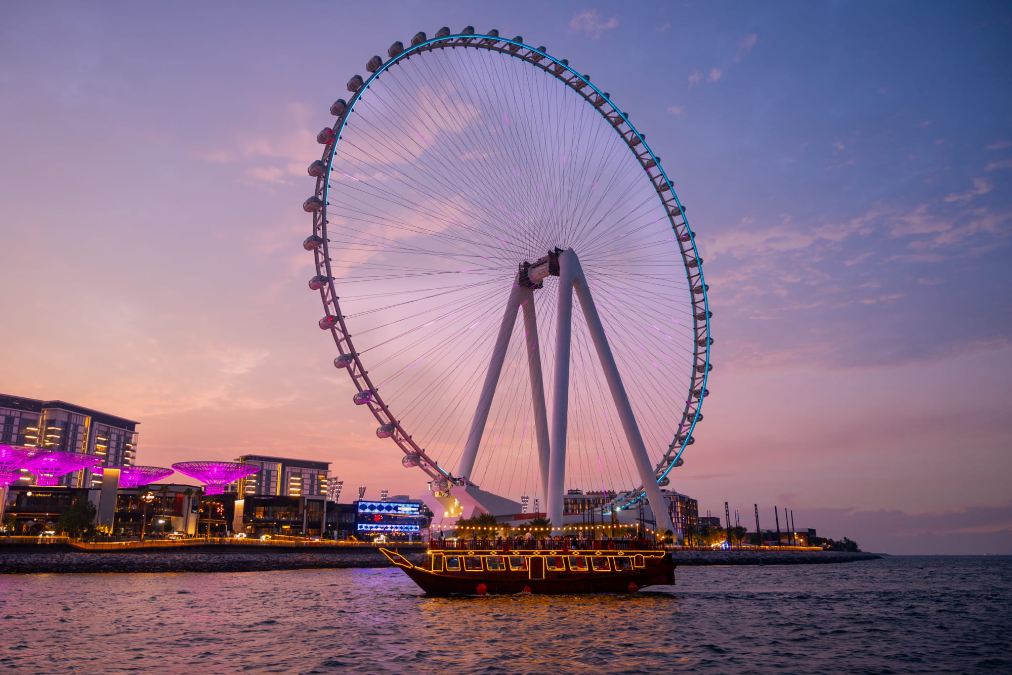 Ultimate Dubai Honeymoon Premium 7 Day Romantic Journey - Enjoy a 6-night Dubai honeymoon with 5-star hotel, private airport transfers, Burj Khalifa, Desert Safari, Sunset Yacht, Abu Dhabi tour & theme park visit. Ultimate Dubai Honeymoon Premium 7 Day Romantic Journey - Image 1 of 5