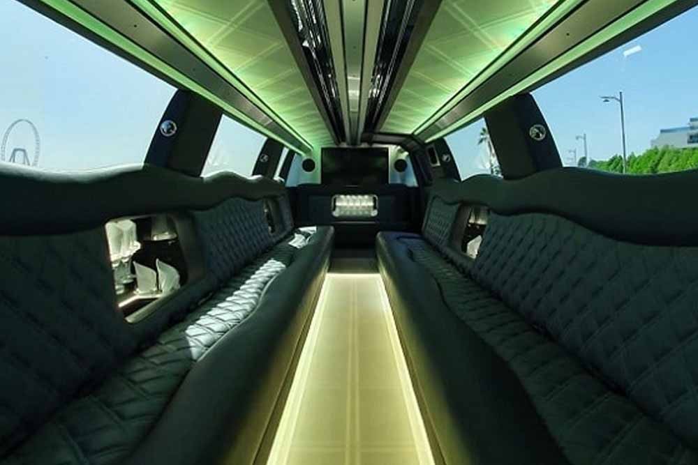 Ford Raptor Limo Dubai (21 Pax) - Enjoy a memorable ride in Dubai in our newly Ford Raptor Limo. Nothing is better than a lavish ride to explore the world's most famous city. Limo Ride in Dubai is highly recommended for special events like birthday, honeymoon couples, and a marriage proposal. Ford Raptor Limo Dubai (21 Pax) - Image 2 of 5
