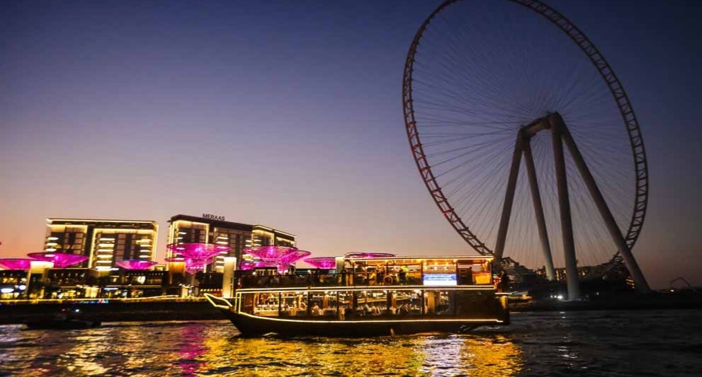 Alexandra Dhow Cruise Marina - Enjoy the beauty and attraction of Dubai Marina, with Alexandra Marina Dinner cruise on a traditional wooden dhow cruise. The delicious buffet dinner on a floating restaurant with unlimited soft drinks and live entertainment make a perfect combination for your evening outing. The Cruise will starts at 9 PM in the evening and return back to the same point around 11 PM. It's a two-hour dinner cruise with the live show, background music and international buffet dinner. Alexandra Dhow Cruise Marina - Image 1 of 5