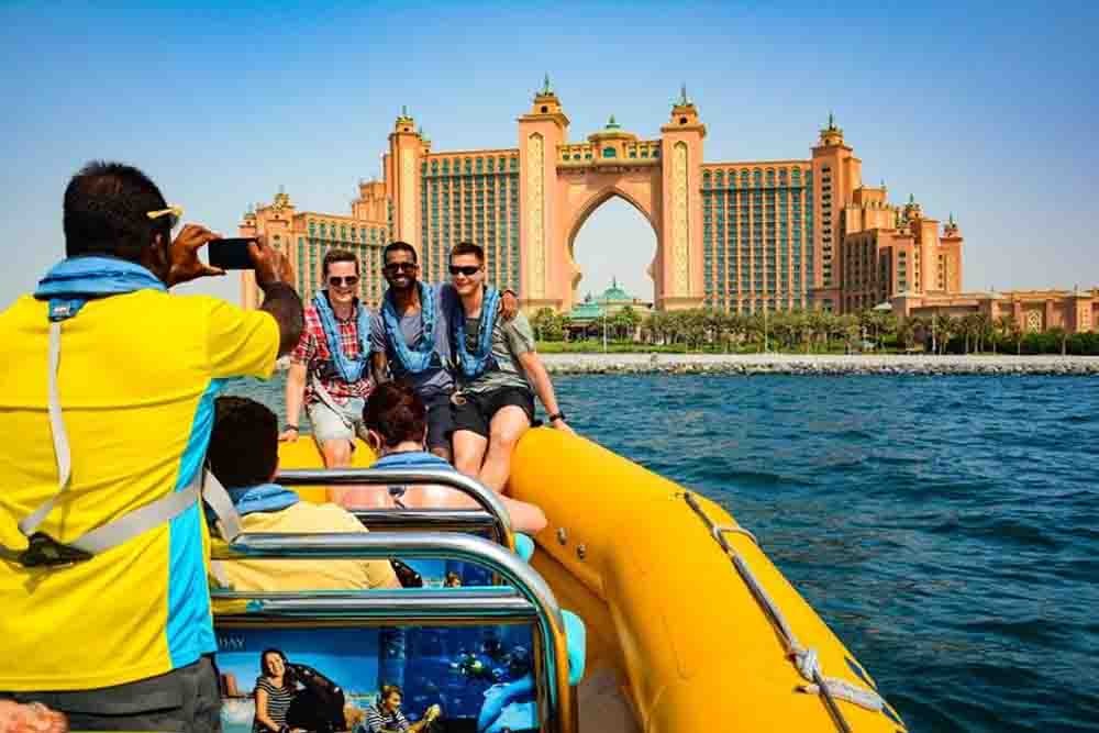 Yellow Boat Tour Dubai - Yellow Boat Dubai is one of the most memorable sightseeing tour in Dubai. Experience the thrill of Yellow Boat Dubai's exhilarating tours and discover the beauty of Dubai's iconic landmarks from the water. Get ready for an unforgettable adventure as you sail past Burj Al Arab, Palm Jumeirah, and more. Book now and embark on a journey that will leave you with lasting memories. Don't miss out on this incredible experience Yellow Boat Tour Dubai - Image 2 of 5