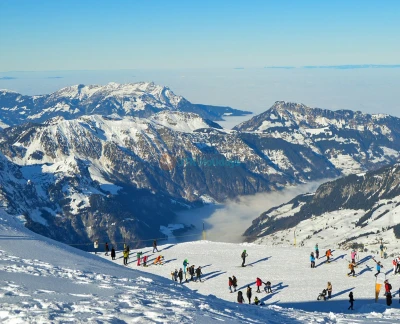 Mount Titlis Guided Tour with Ice Flyer - Enjoy a scenic Mount Titlis day tour from Zurich with a stop in Lucerne. Ride the Rotair cable car, explore the Glacier Cave, and experience year‑round snow in the Swiss Alps. Mount Titlis Guided Tour with Ice Flyer - Image 5 of 5