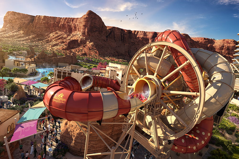 Aquarabia Qiddiya City - Explore Aquarabia Qiddiya City, the largest water park in the Middle East. Discover thrilling rides, family attractions, Surf Lagoon, and important visitor information for a fun-filled experience. Aquarabia Qiddiya City - Image 4 of 5