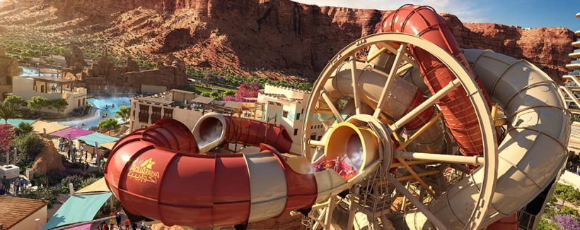 Aquarabia Qiddiya City - Explore Aquarabia Qiddiya City, the largest water park in the Middle East. Discover thrilling rides, family attractions, Surf Lagoon, and important visitor information for a fun-filled experience. Aquarabia Qiddiya City - Image 4 of 5