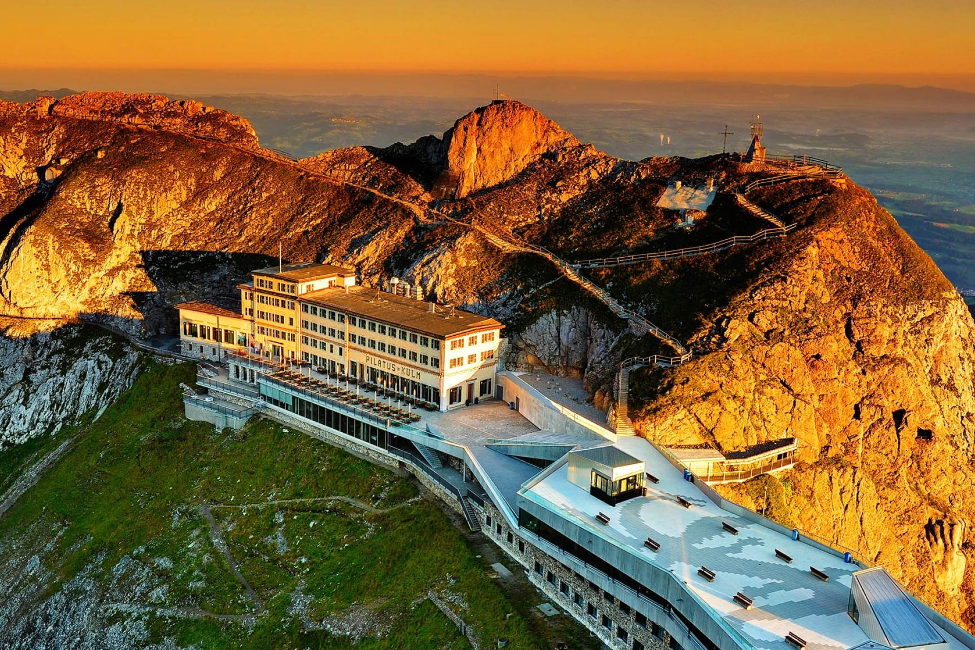 Lucerne tour with Mount Pilatus - Explore Mount Pilatus from Lucerne with a scenic gondola and Dragon Ride cable car. Enjoy breathtaking Swiss Alps views, visit 73 peaks, and discover Lucerne Old Town, Chapel Bridge, and Lion Monument. Lucerne tour with Mount Pilatus - Image 1 of 5