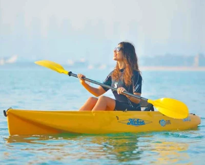 Kayaking in Dubai - Experience our kayak trip in Dubai. Kayaking is an incredible choice for the individuals who wish to make the most of Dubai's unrivalled sights from Kayaking which is an exhilarating sport that everyone can enjoy. Any individual above 12 years can take this astounding water ride. In addition, the paddler's body weight ought to be least 45 kg and not surpass 100 kg. Kayaking in Dubai - Image 2 of 5