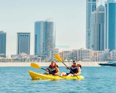 Kayaking in Dubai - Experience our kayak trip in Dubai. Kayaking is an incredible choice for the individuals who wish to make the most of Dubai's unrivalled sights from Kayaking which is an exhilarating sport that everyone can enjoy. Any individual above 12 years can take this astounding water ride. In addition, the paddler's body weight ought to be least 45 kg and not surpass 100 kg. Kayaking in Dubai - Image 5 of 5