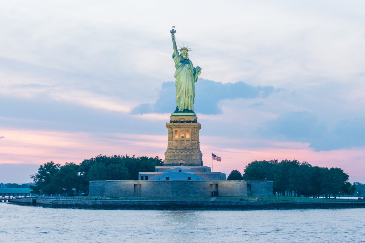 Statue of Liberty Ferry & Ellis Island Ticket - Book a Statue of Liberty & Ellis Island ticket with round-trip ferry access. Explore both islands, two museums and New York Harbor with audio tours included. Statue of Liberty Ferry & Ellis Island Ticket - Image 1 of 5