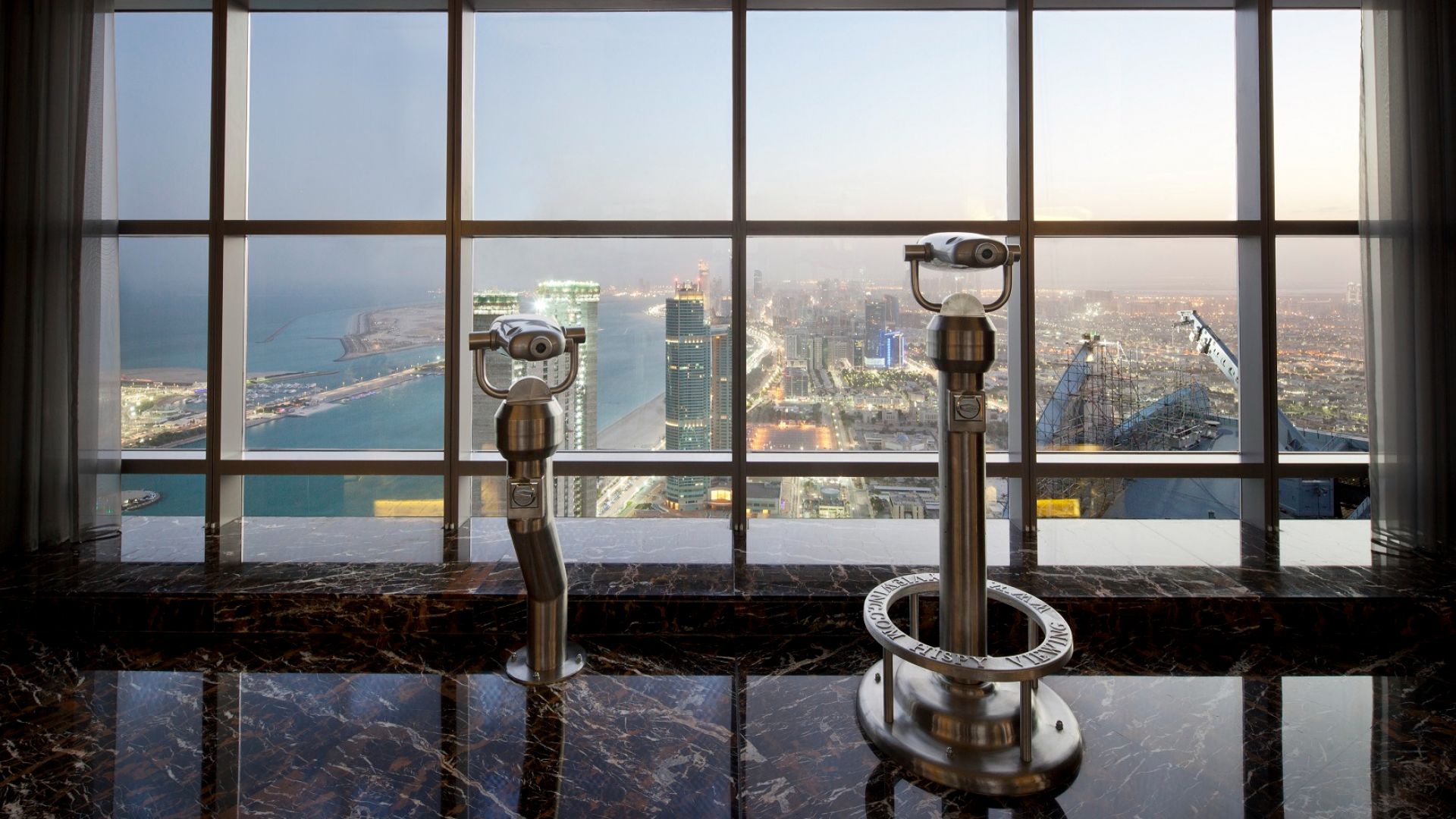 Observation Deck at 300 - Visit the Observation Deck at 300 in Abu Dhabi for panoramic views of the city, Arabian Gulf, and iconic landmarks from the 74th floor. Observation Deck at 300 - Image 3 of 5
