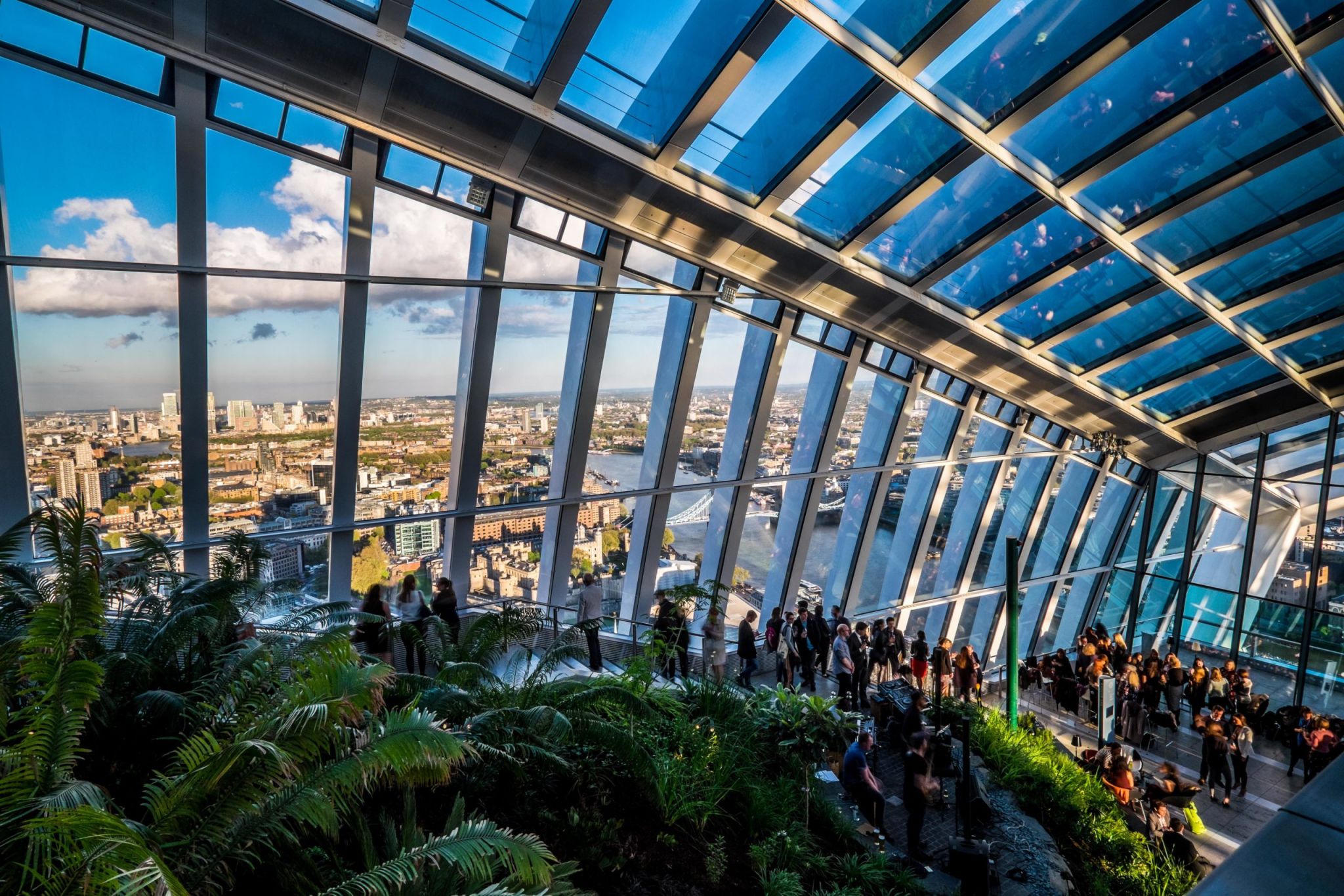 Sky Garden London - Visit Sky Garden in London early and enjoy panoramic city views with a breakfast pastry, hot drink, and an audio guide in multiple languages. Sky Garden London - Image 1 of 5