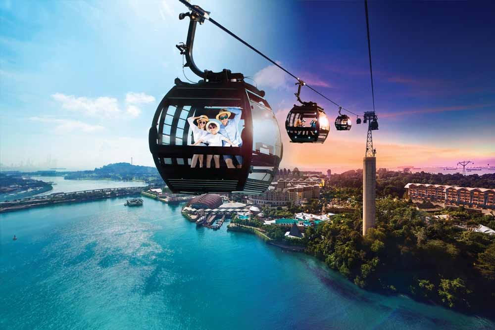 Singapore Cable Car Sky Pass - Fly on the Mount Faber Line and Sentosa Line that makes up the Singapore Cable Car Sky Network with the Cable Car Sky pass. Take in the amazing aerial views from Faber Peak Singapore at Mount Faber, Harbourfront, and Sentosa island with the only cableway that runs into and within Sentosa. Singapore Cable Car Sky Pass - Image 1 of 5