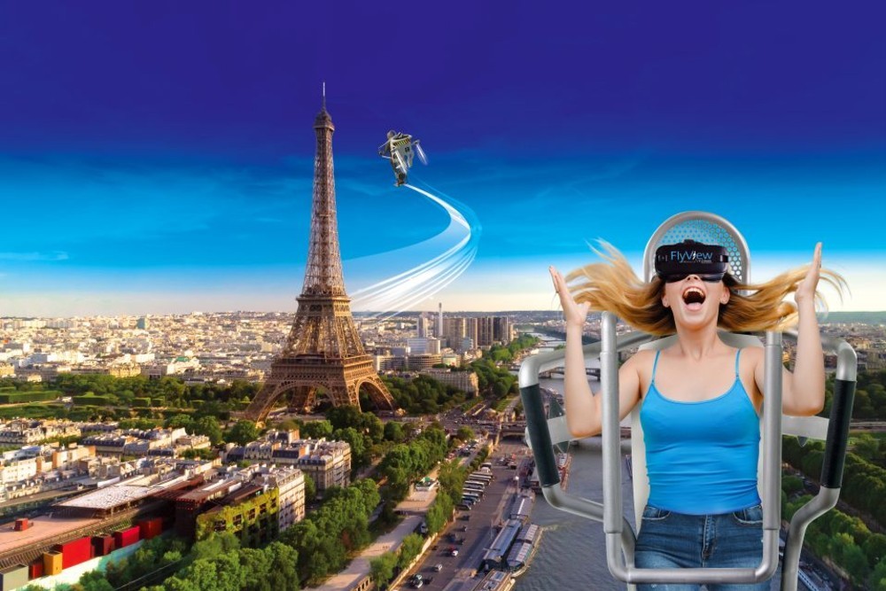 FlyView Paris - Through the latest in virtual-reality technology, you’ll take flight over Paris to experience the city as you’ve never seen it before. An amazingly realistic sensation of flight and immersive 360° images offer an original alternative to traditional tours of Paris. Fly-View is a unique opportunity to explore Paris in an all-new way and share a moment of excitement and adventure with friends and family of all ages. Take your VR Paris tour to the next level with Fly-View. FlyView Paris - Image 1 of 5