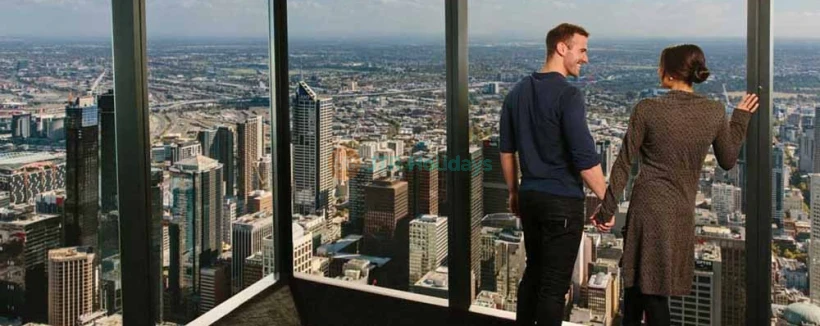 Melbourne Skydeck - Catch stunning panoramic views of the ranges by day and the dazzling Melbourne skyline by night. Skydeck 88 also offers activities and presents visitors with a collection of fun facts. Play around with the interactive Serendipity Table, spot key landmarks with viewfinders, or brave a walk onto "The Terrace". Melbourne Skydeck - Image 4 of 5