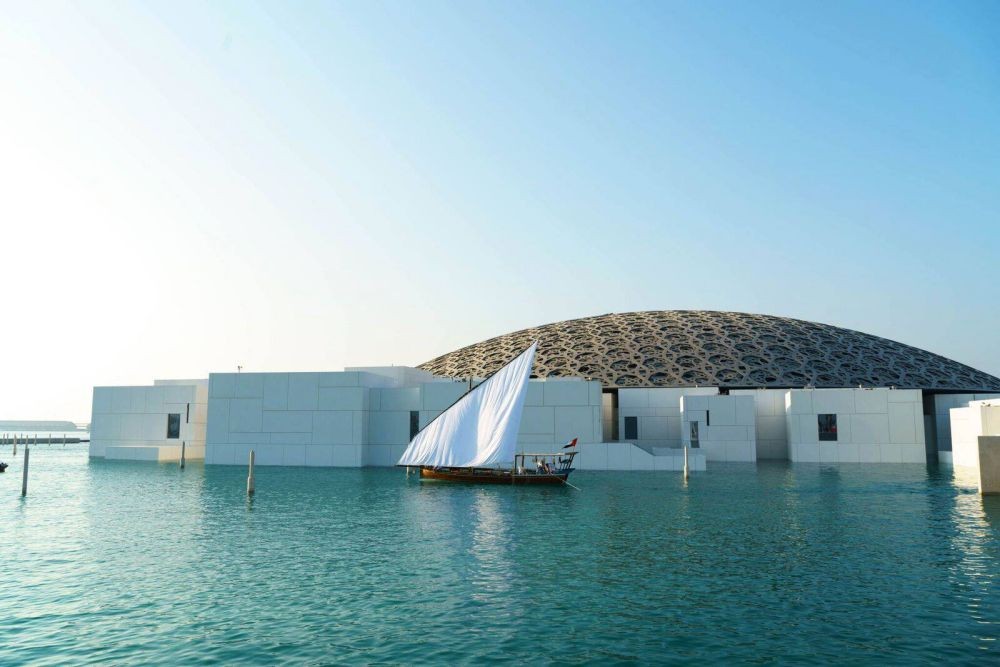 Louvre Museum Abu Dhabi - The Louvre Abu Dhabi is an art and civilization museum, located in Abu Dhabi, United Arab Emirates. The museum was inaugurated on 8 November 2017 by French President Emmanuel Macron and United Arab Emirates Vice President Mohammed bin Rashid Al Maktoum and Crown Prince of Abu Dhabi Mohammed bin Zayed Al Nahyan. Louvre Museum Abu Dhabi - Image 1 of 5