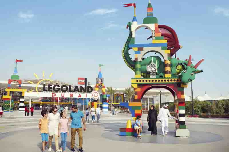 Legoland Theme Park - Legoland® Dubai and Legoland Water Park are hands-on experiences allowing families to take part in Lego themed adventures through interactive rides, water slides, models and building experiences. Legoland Theme Park - Image 1 of 5
