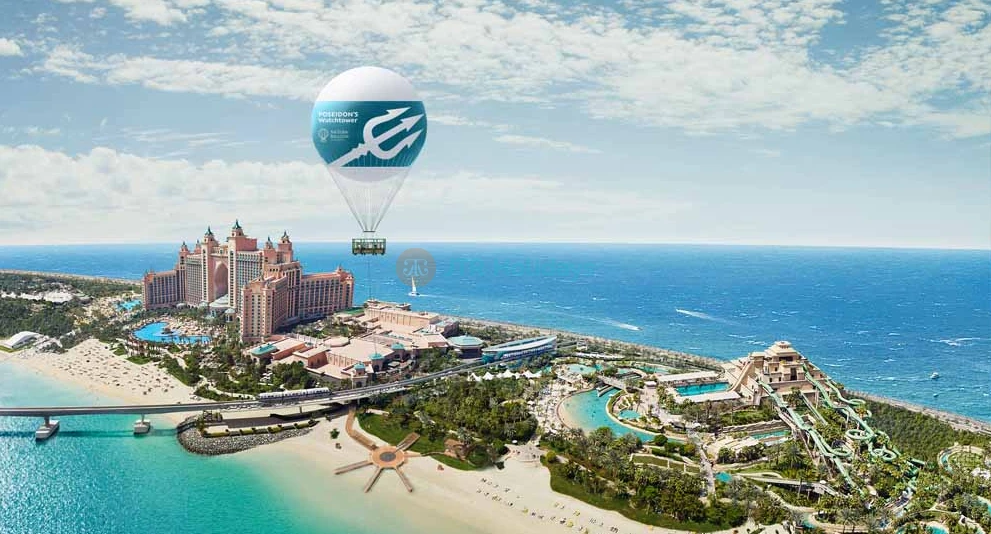 The Dubai Balloon at Atlantis - Experience Dubai like never before with The Dubai Balloon at Atlantis. Soar above the city's iconic skyline in luxury and comfort, capturing breathtaking views of landmarks from sunrise to sunset. Embark on a unique journey that promises safety, elegance, and unforgettable memories. The Dubai Balloon at Atlantis - Image 1 of 5